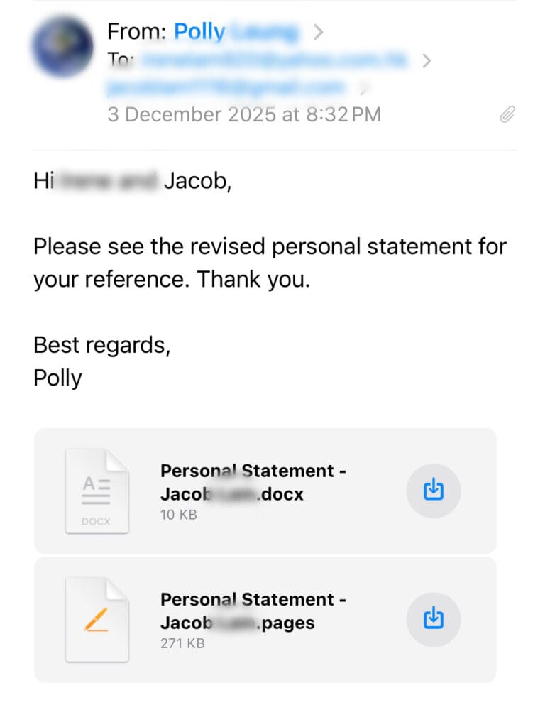 UCAS Personal Statement按新選科方向一日內修改完成 牛津導師 香港學生英國頂尖大學申請 UCL錄取 UCAS Personal Statement revised in one day following subject change — Oxford tutor Hong Kong student UK university admissions UCL offer